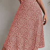 WW | Sommerrock, floral, geteilt, Midi-Rock, Rock mit hoher Taille