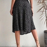 WW | Sommerrock, floral, geteilt, Midi-Rock, Rock mit hoher Taille