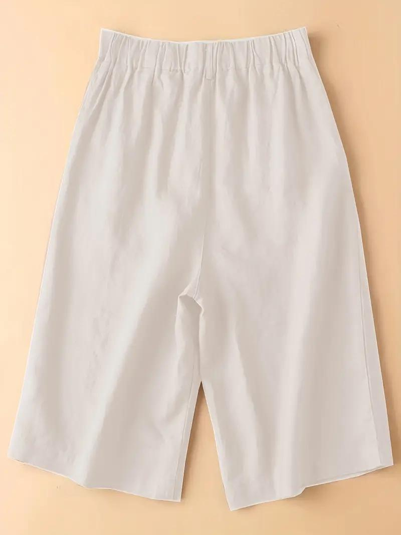 Damen-Sommershorts mit hoher Taille und elastischem Bund
