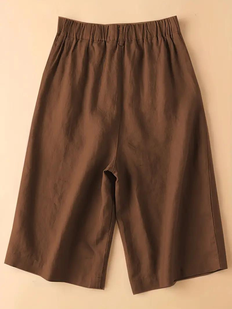 Damen-Sommershorts mit hoher Taille und elastischem Bund