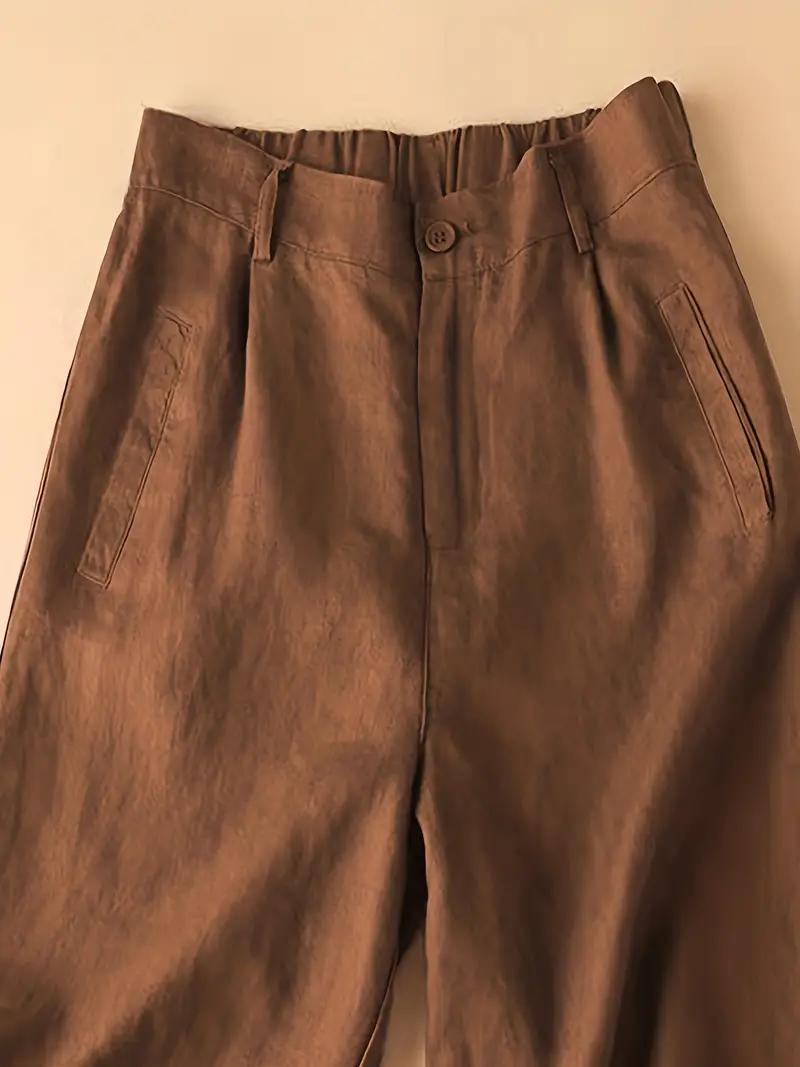 Damen-Sommershorts mit hoher Taille und elastischem Bund
