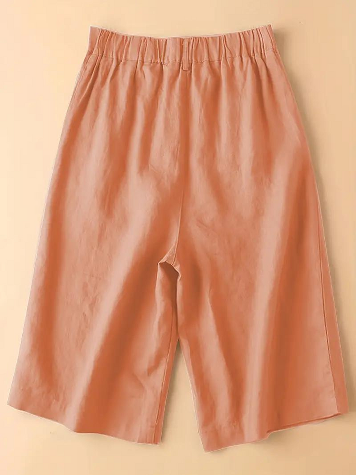 Damen-Sommershorts mit hoher Taille und elastischem Bund