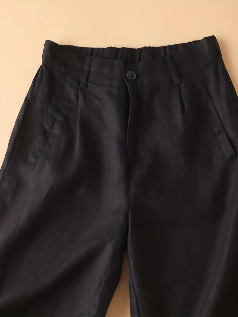 Damen-Sommershorts mit hoher Taille und elastischem Bund