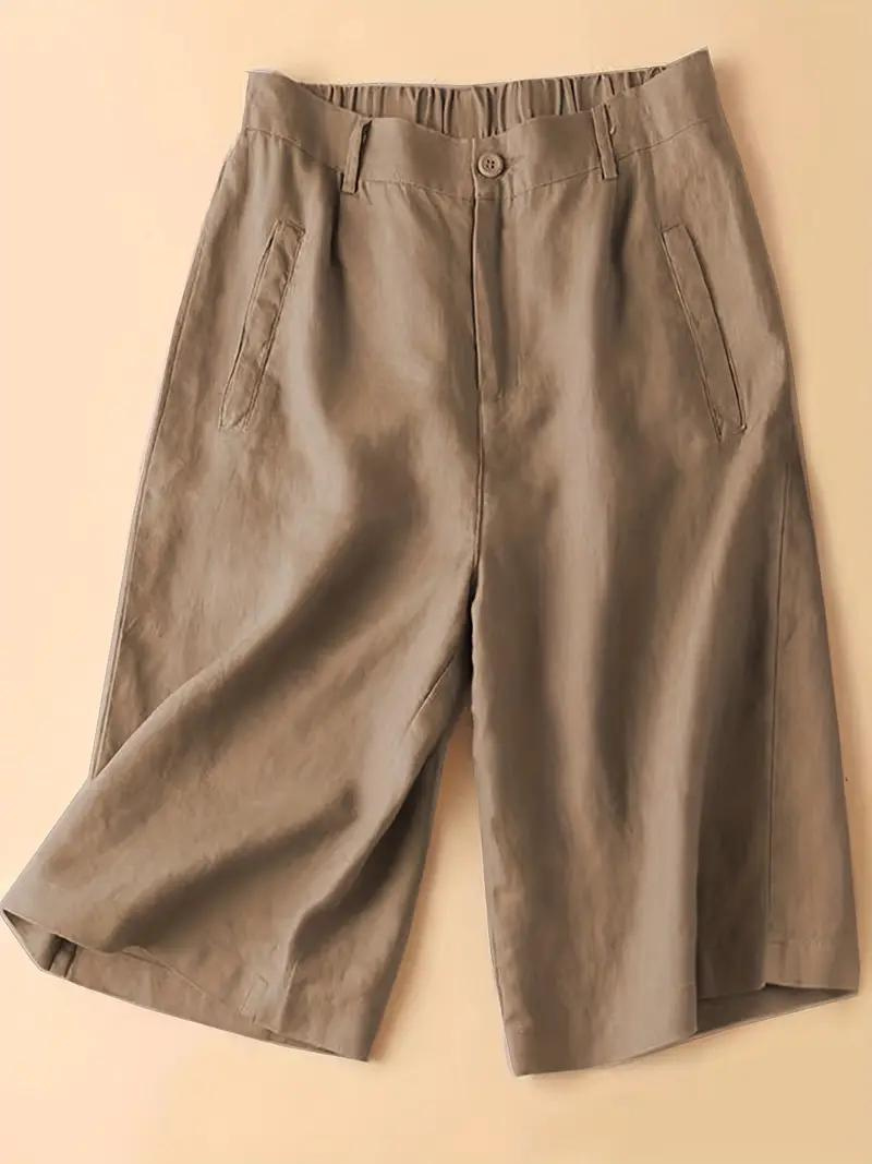 WW | Sommershorts, elastische Taille, lockere Passform, Shorts mit hoher Taille, Damenbekleidung