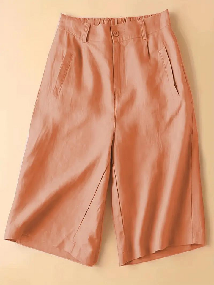 Damen-Sommershorts mit hoher Taille und elastischem Bund