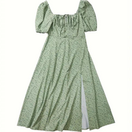 WW | Blumendruck Puffärmel Sommerkleid Maxikleid