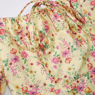 WW | Blumendruck Puffärmel Sommerkleid Maxikleid