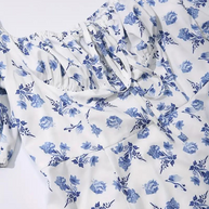 WW | Blumendruck Puffärmel Sommerkleid Maxikleid