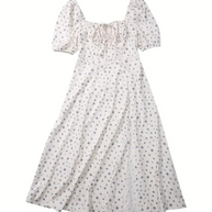 WW | Blumendruck Puffärmel Sommerkleid Maxikleid
