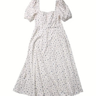 WW | Blumendruck Puffärmel Sommerkleid Maxikleid