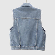 WW - Denim Weste Mit Perle