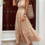 WW | Ärmellos V-Ausschnitt Maxikleid Sommerkleid