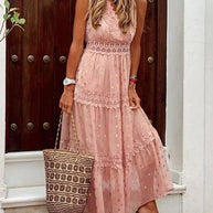WW | Ärmellos V-Ausschnitt Maxikleid Sommerkleid