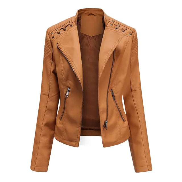 W&W Mode - Glatte Lederjacke