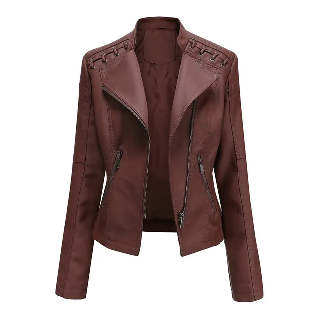 W&W Mode - Glatte Lederjacke