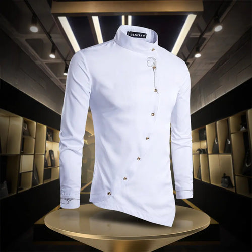 WW | Lässiges Schlanke Passform Hemd mit Langen Ärmeln und Knöpfen
