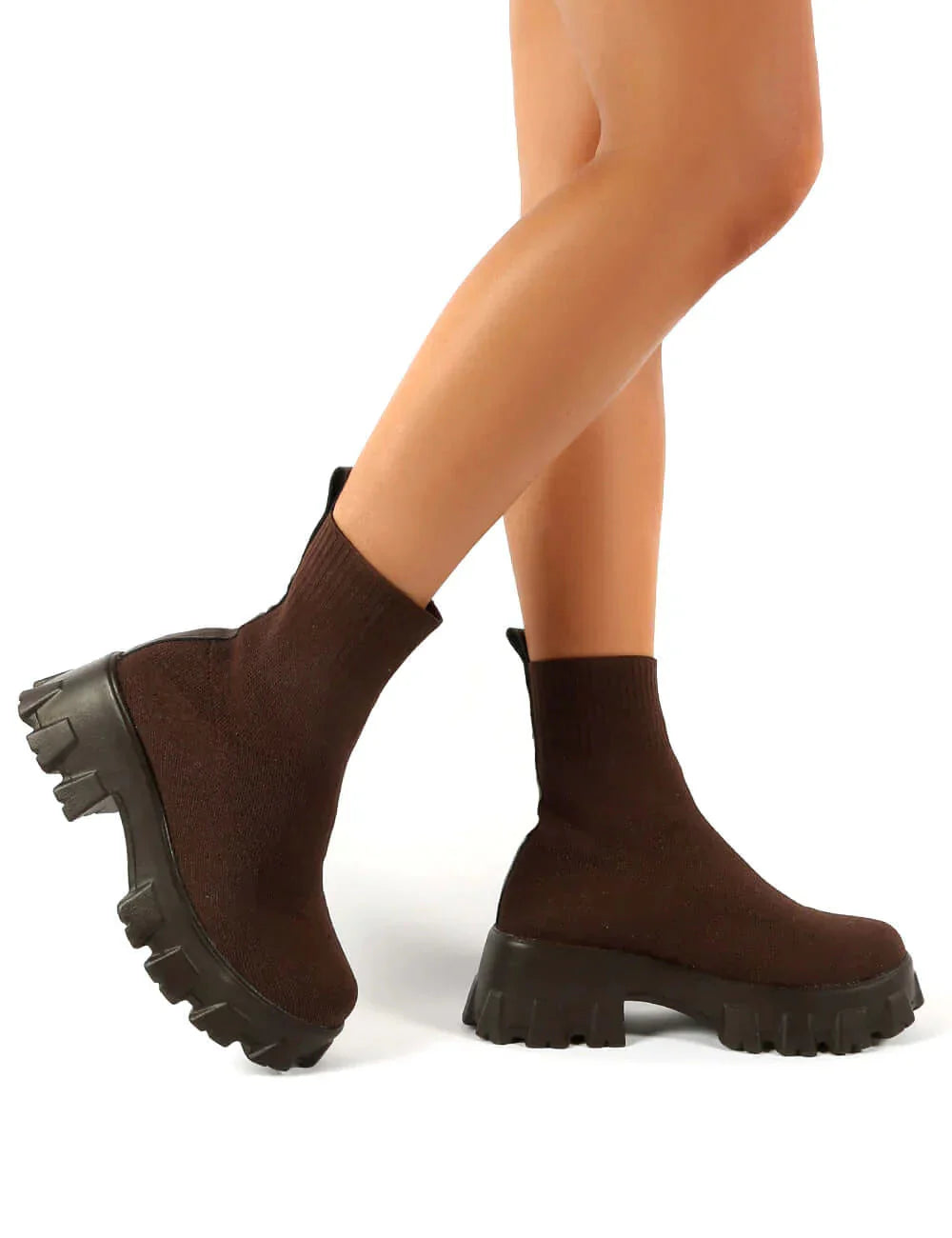 WW | Klobig Plateau Sockenstiefel Damenstiefel