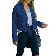 WW | moka Lederjacke Motorradjacke mit Cowboy-Fransen