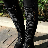 WW | Over-The-Knee Stiefel mit Schnürsenkeln