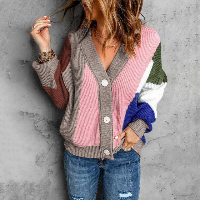 WW | Strickjacke In Kontrastfarbe