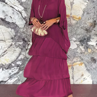 WW | Maxi Kleid Mit Weitem Rundhalsausschnitt