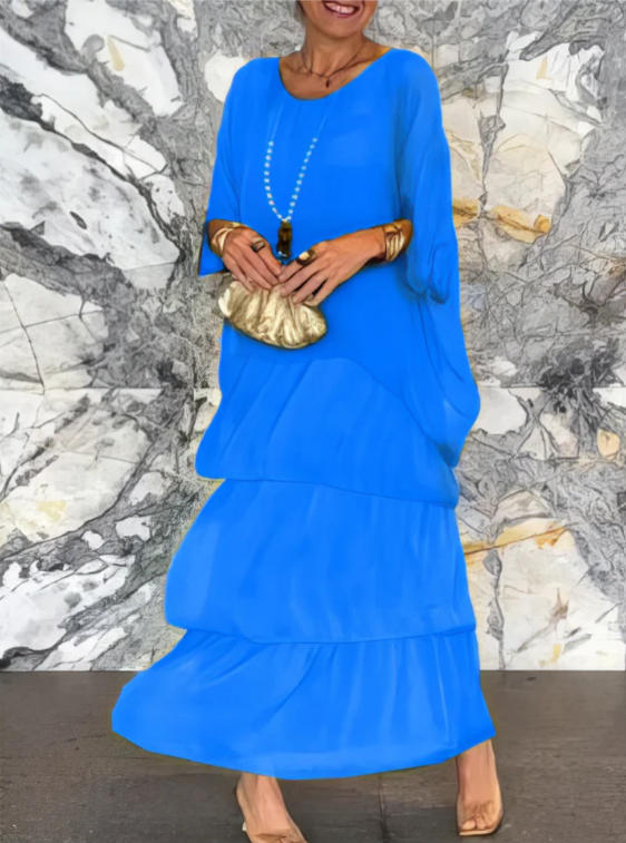 W&W Mode | Maxi Kleid Mit Weitem Rundhalsausschnitt