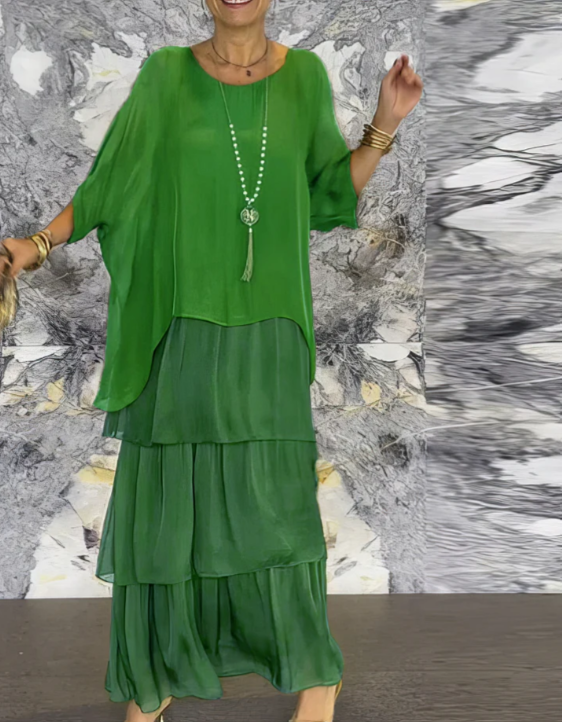 W&W Mode | Maxi Kleid Mit Weitem Rundhalsausschnitt