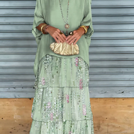 WW | Maxi Kleid Mit Weitem Rundhalsausschnitt