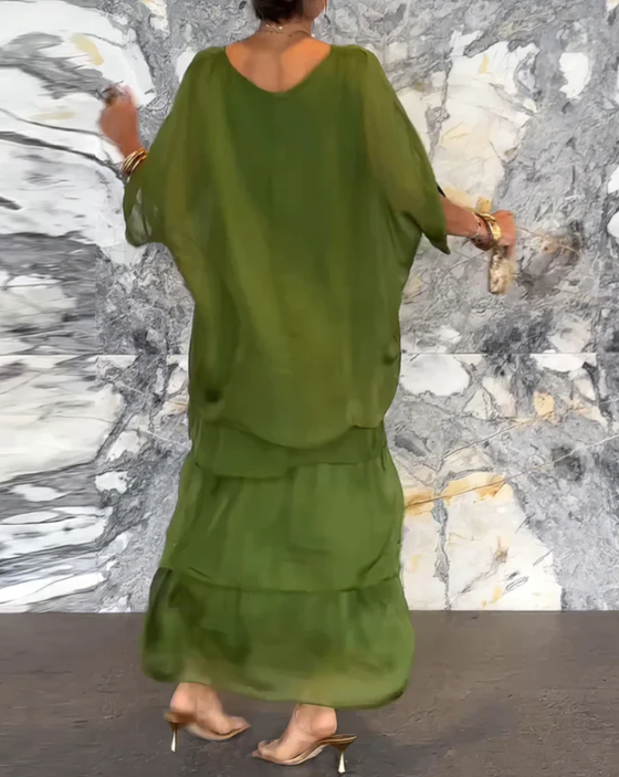 W&W Mode | Maxi Kleid Mit Weitem Rundhalsausschnitt