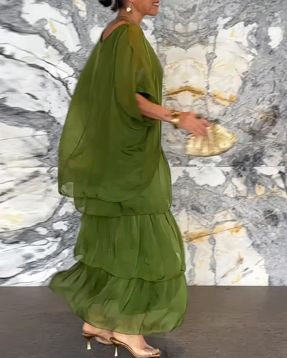 W&W Mode | Maxi Kleid Mit Weitem Rundhalsausschnitt