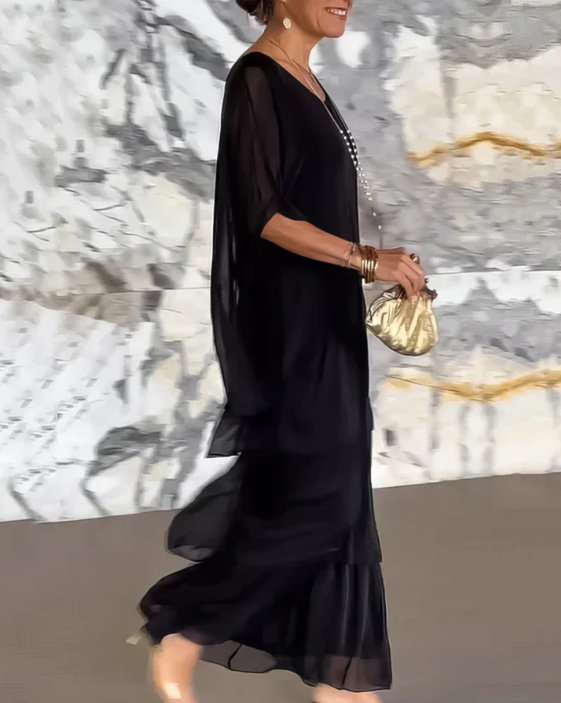 W&W Mode | Maxi Kleid Mit Weitem Rundhalsausschnitt
