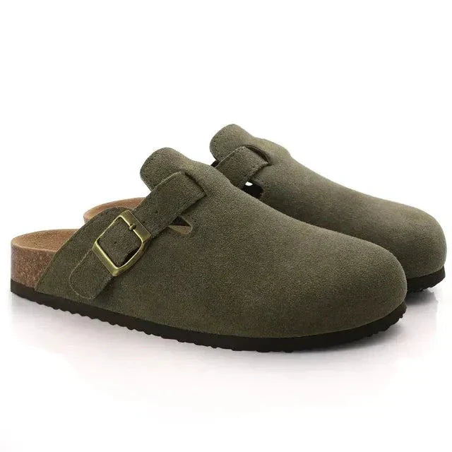 W&W Mode | Slip on Korksohle Pantoletten Herrenschlappen