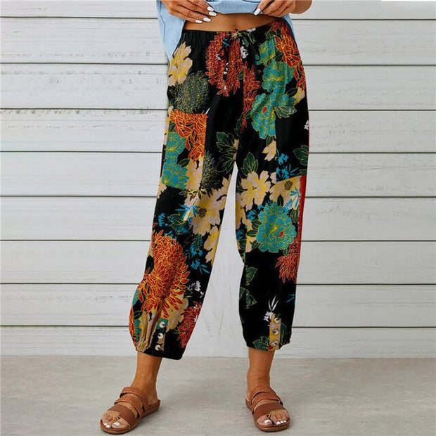 WW - Sommerhose mit elastischer Taille und Druckmuster