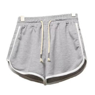 Damen Streifenshorts mit atmungsaktivem, elastischem Bund