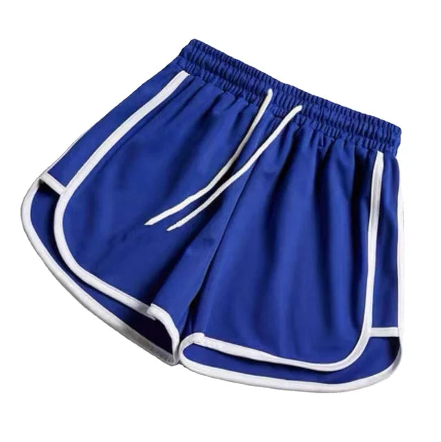 Damen Streifenshorts mit atmungsaktivem, elastischem Bund