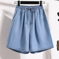 WW | Jeansshorts Mit Weitem Bein Und Elastischem Bund