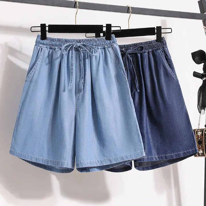 W&W Mode | Jeansshorts Mit Weitem Bein Und Elastischem Bund
