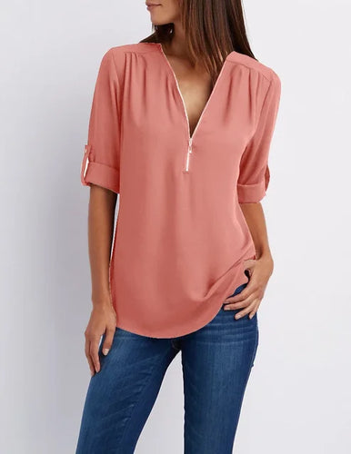 WW | Moderner Top Zip Pullover aus nachhaltiger Baumwolle