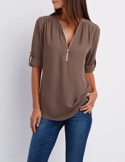 W&W Mode | Moderner Top Zip Pullover aus nachhaltiger Baumwolle