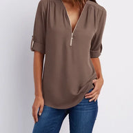 WW | Moderner Top Zip Pullover aus nachhaltiger Baumwolle