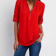 WW | Moderner Top Zip Pullover aus nachhaltiger Baumwolle