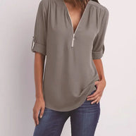 WW | Moderner Top Zip Pullover aus nachhaltiger Baumwolle
