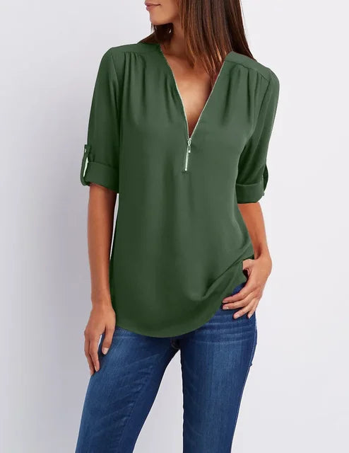 W&W Mode | Moderner Top Zip Pullover aus nachhaltiger Baumwolle