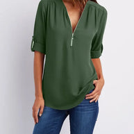 WW | Moderner Top Zip Pullover aus nachhaltiger Baumwolle