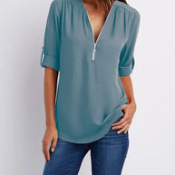 WW | Moderner Top Zip Pullover aus nachhaltiger Baumwolle