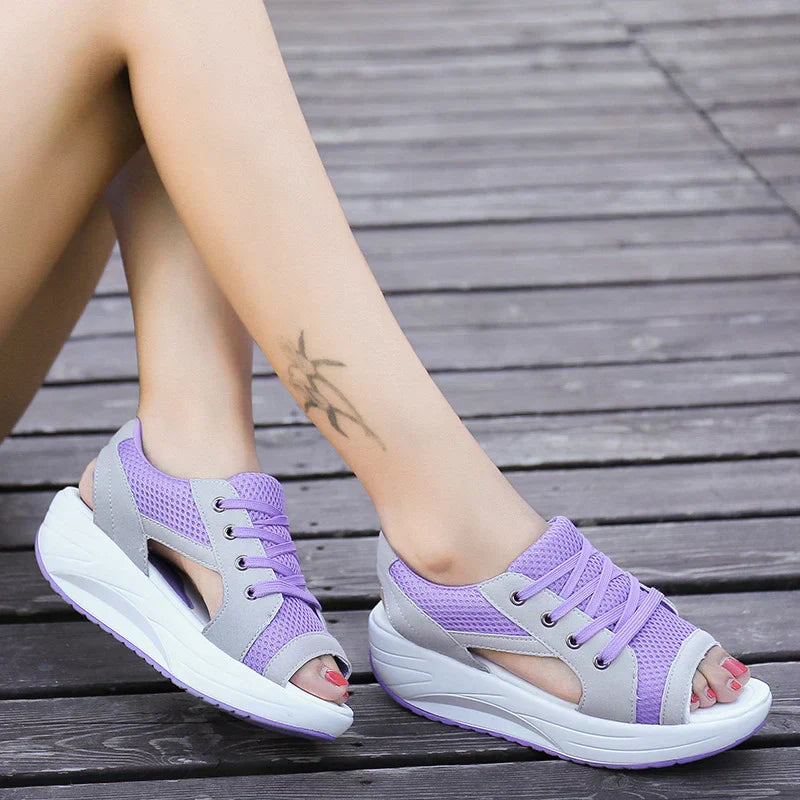 WW | Orthopädische Open Toe Mesh Sneakers Für Damen