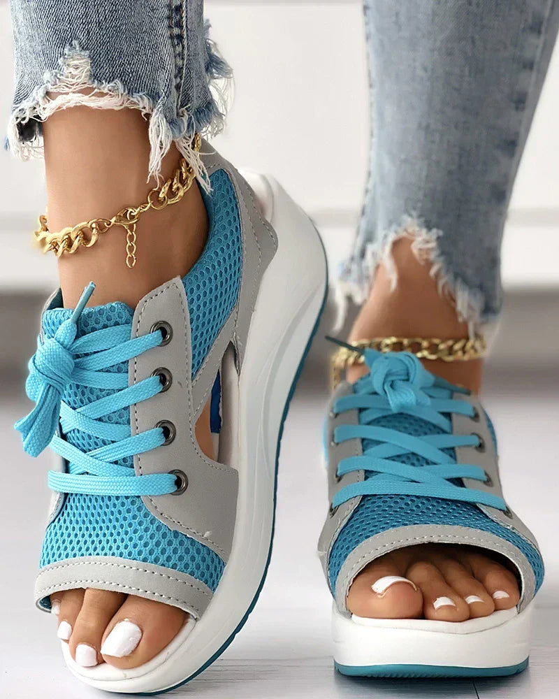 WW | Orthopädische Open Toe Mesh Sneakers Für Damen