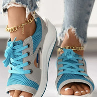 WW | Orthopädische Muffin Sandalen mit Ausschnitt und Schnürung