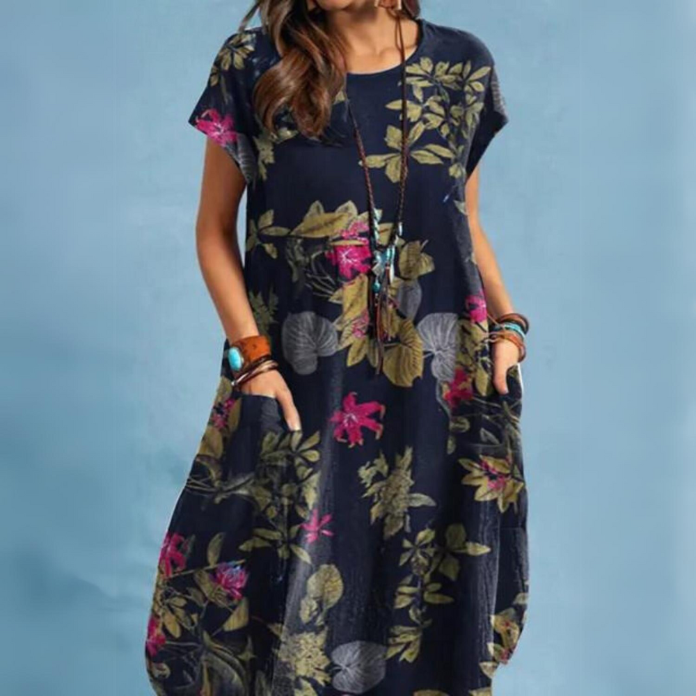 WW | Elegante Sommerkleider Damen mit Rundhalsausschnitt