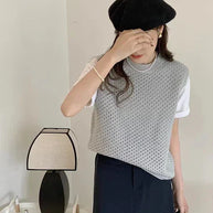 WW | Ärmelloser Strickpullover für Damen